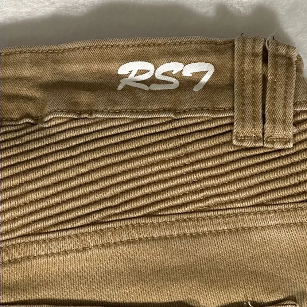 RS7 Men's Ribbed Tan Pants
